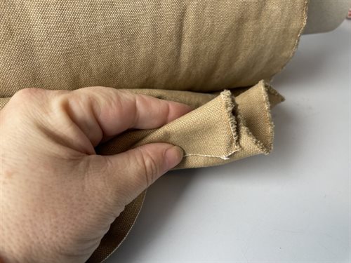 Lærredsvævet canvas - skøn kvalitet i brown khaki